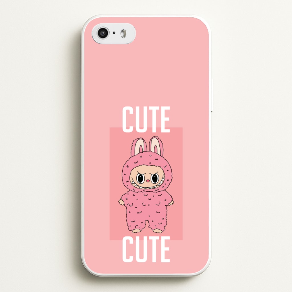 Cute Pink Monster - Plushy Phone Case for iPhone 5 / 5s / SE 2016