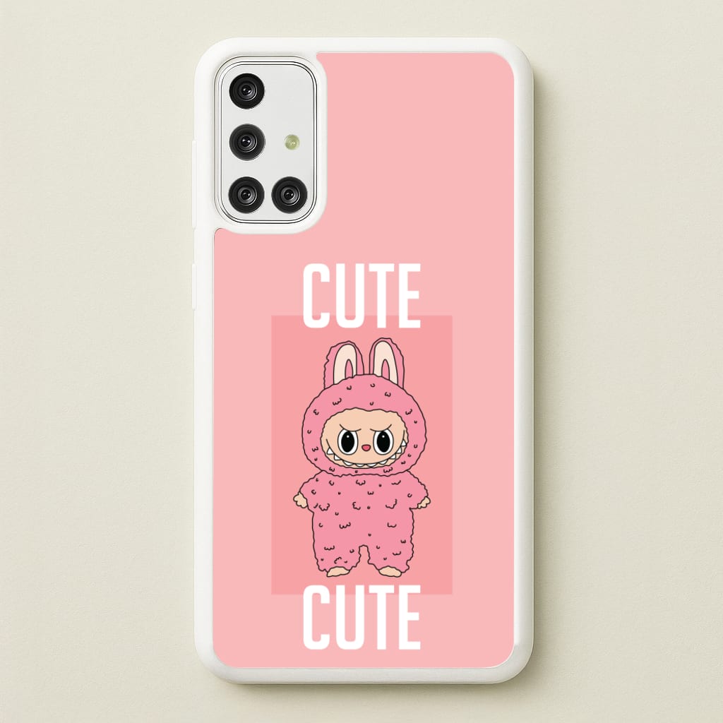 Cute Pink Monster - Plushy Phone Case for Galaxy A71