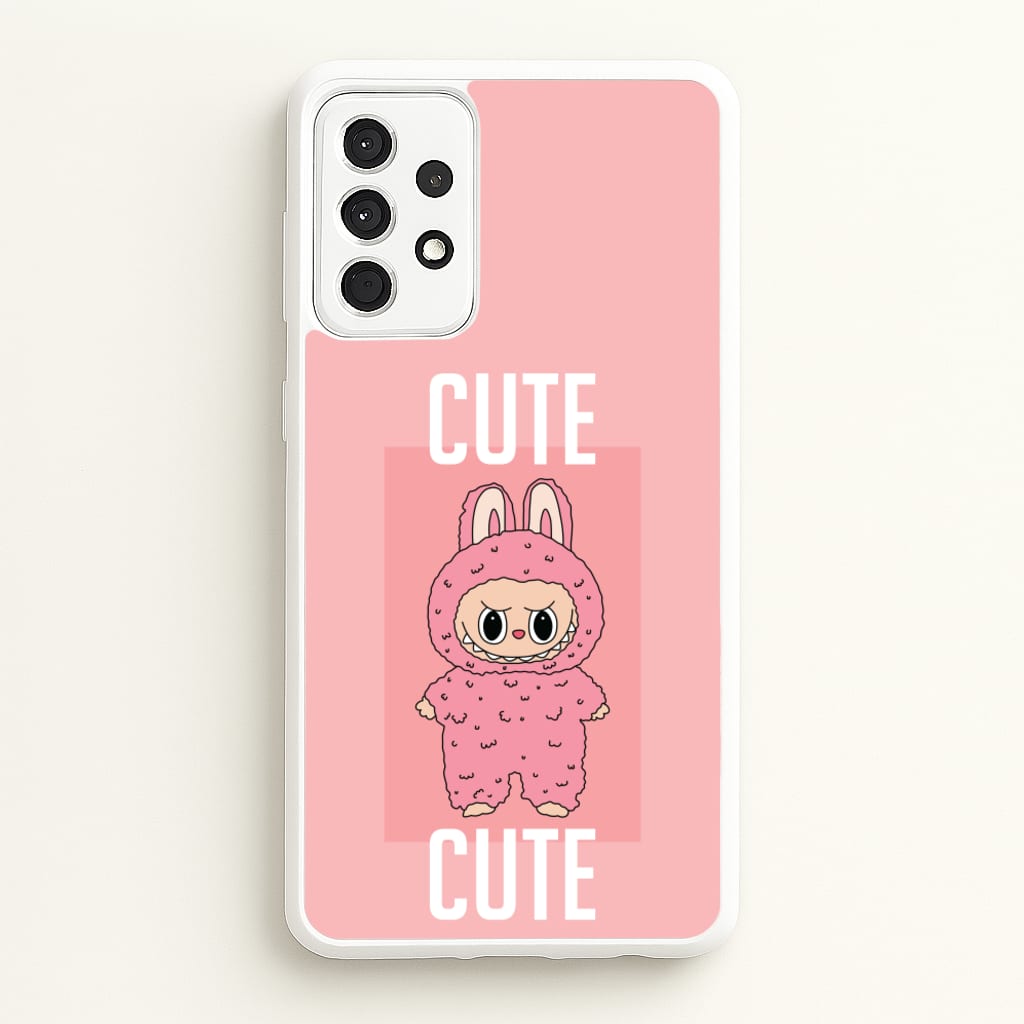 Cute Pink Monster - Plushy Phone Case for Galaxy A52 / A52s