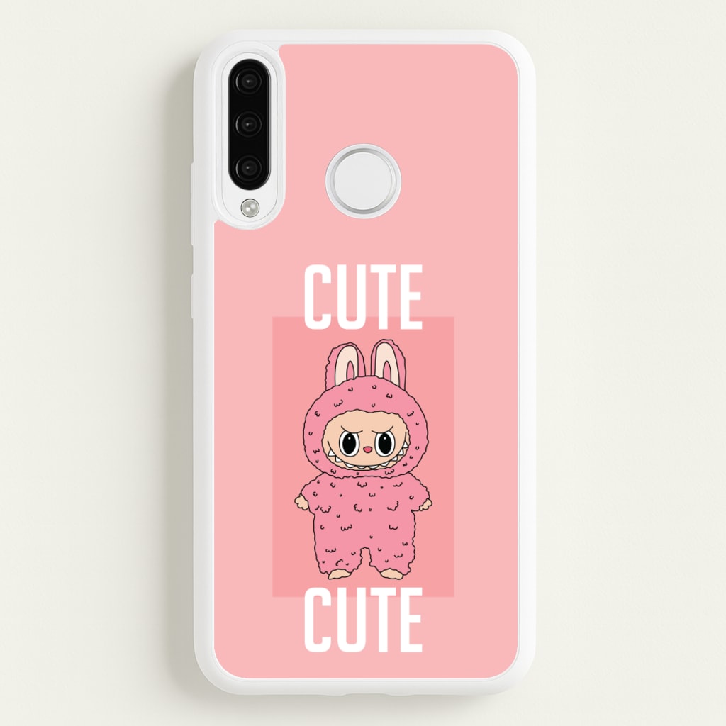 Cute Pink Monster - Plushy Phone Case for Huawei P30 Lite