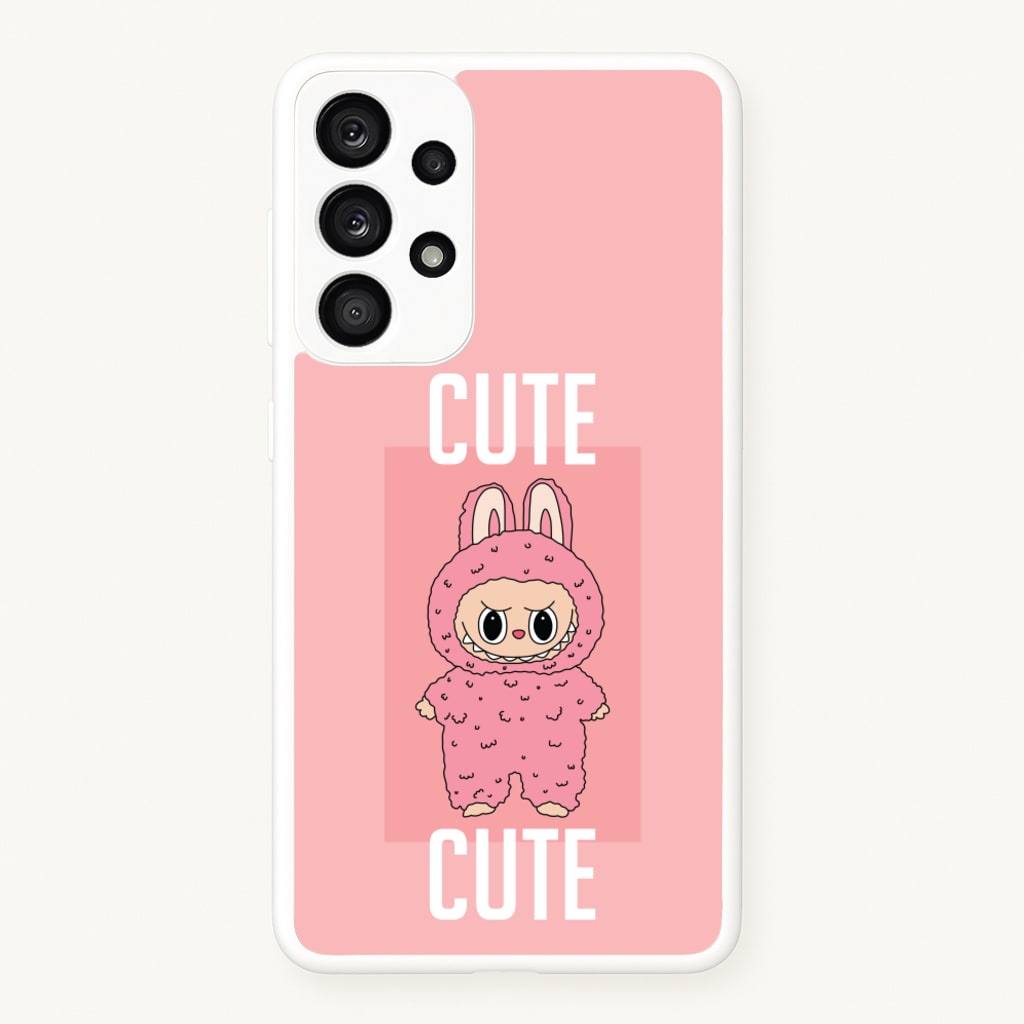 Cute Pink Monster - Plushy Phone Case for Galaxy A53