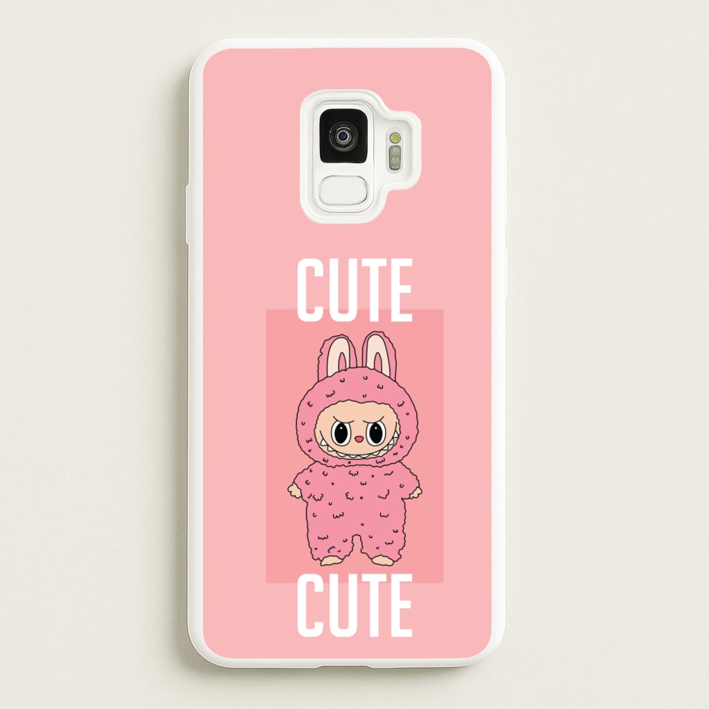 Cute Pink Monster - Plushy Phone Case for Galaxy S9