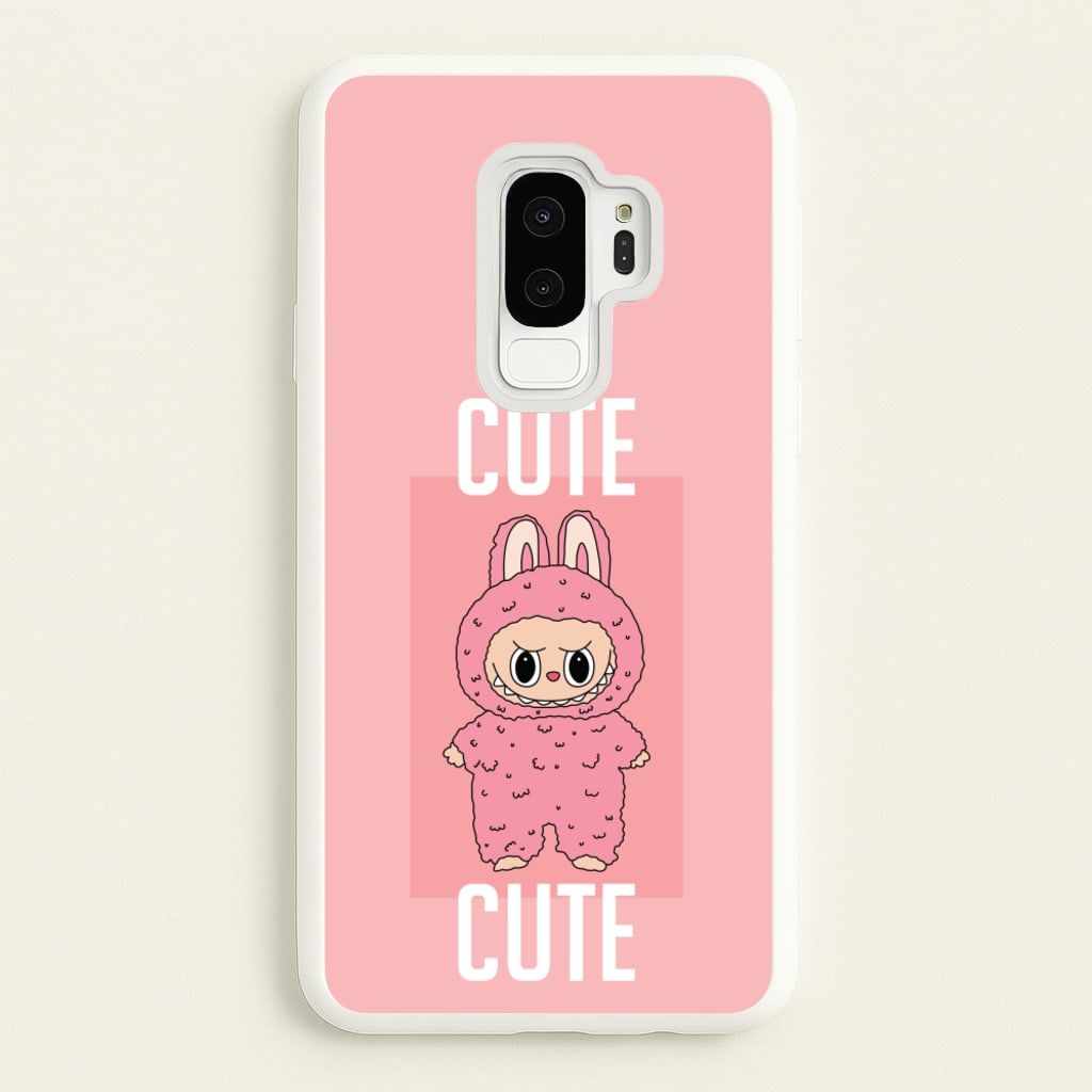 Cute Pink Monster - Plushy Phone Case for Galaxy S9 Plus
