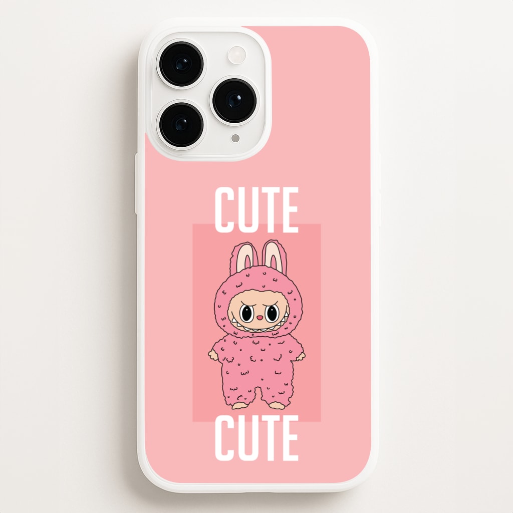 Cute Pink Monster - Plushy Phone Case for iPhone 12 Pro Max