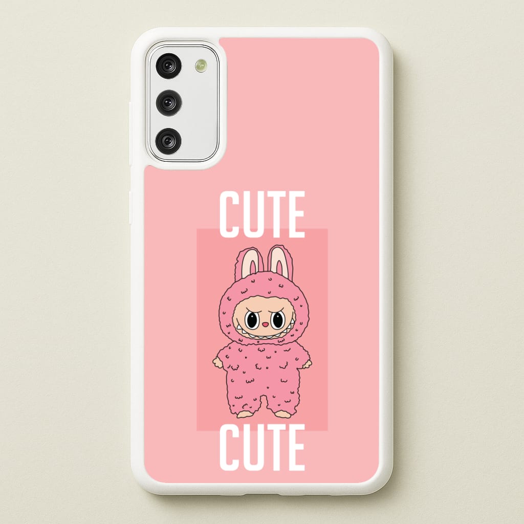 Cute Pink Monster - Plushy Phone Case for Galaxy S20