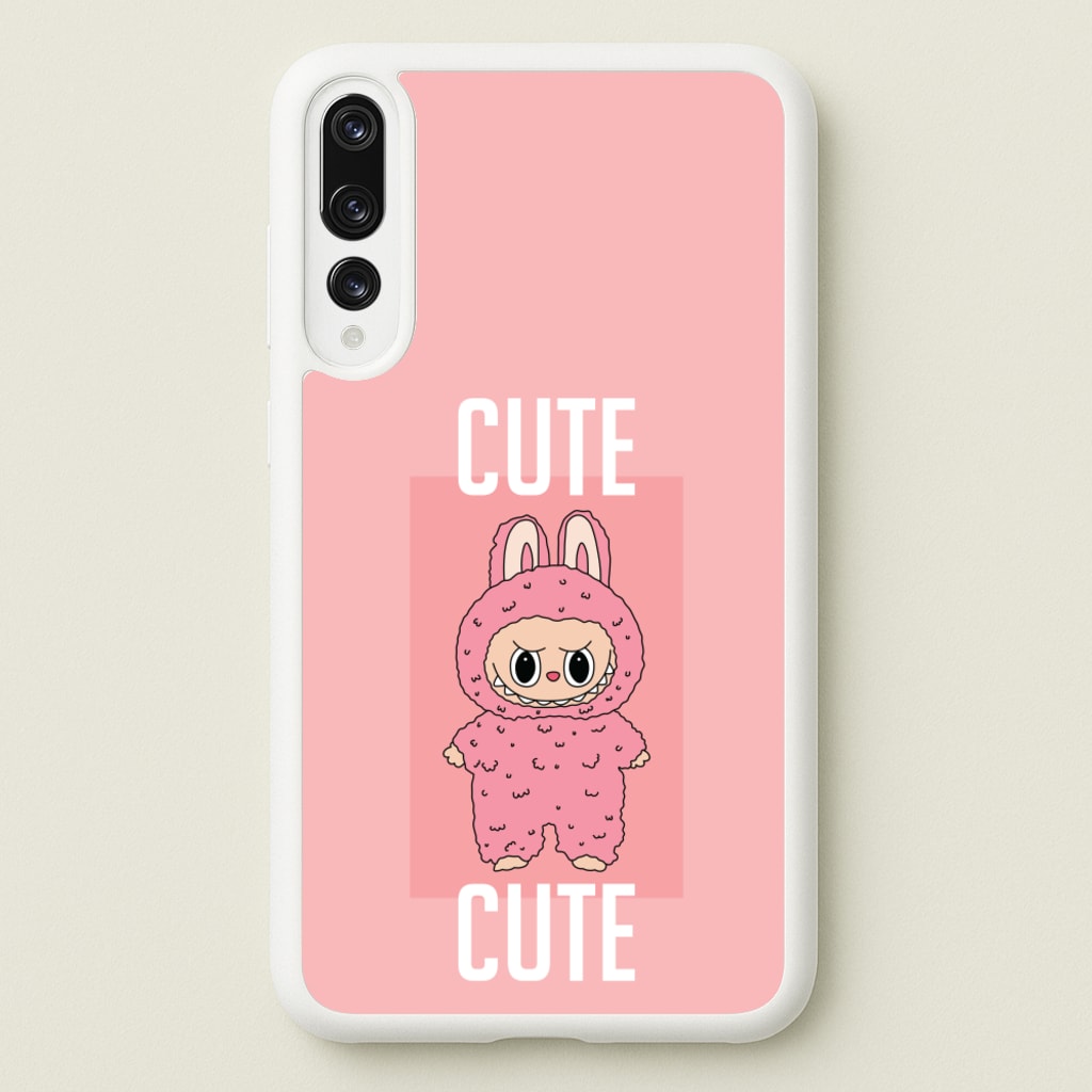 Cute Pink Monster - Plushy Phone Case for Huawei P20 Pro