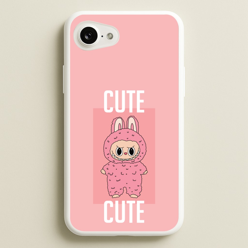 Cute Pink Monster - Plushy Phone Case for iPhone 16e