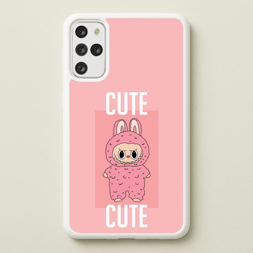 Cute Pink Monster - Plushy Phone Case for Galaxy S20 Plus