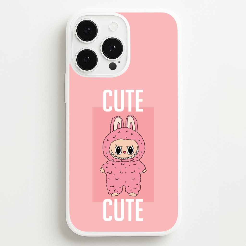 Cute Pink Monster - Plushy Phone Case for iPhone 13 Pro Max
