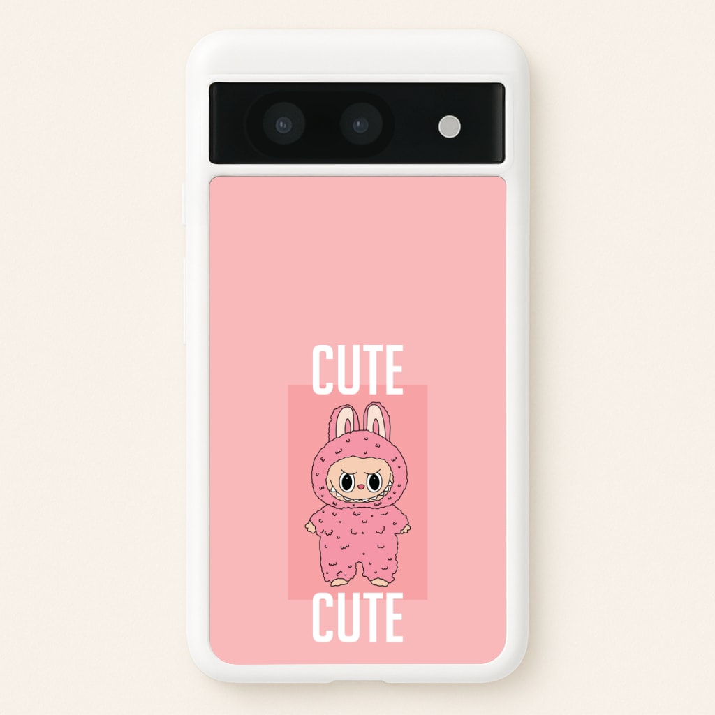 Cute Pink Monster - Plushy Phone Case for Google Pixel 8a