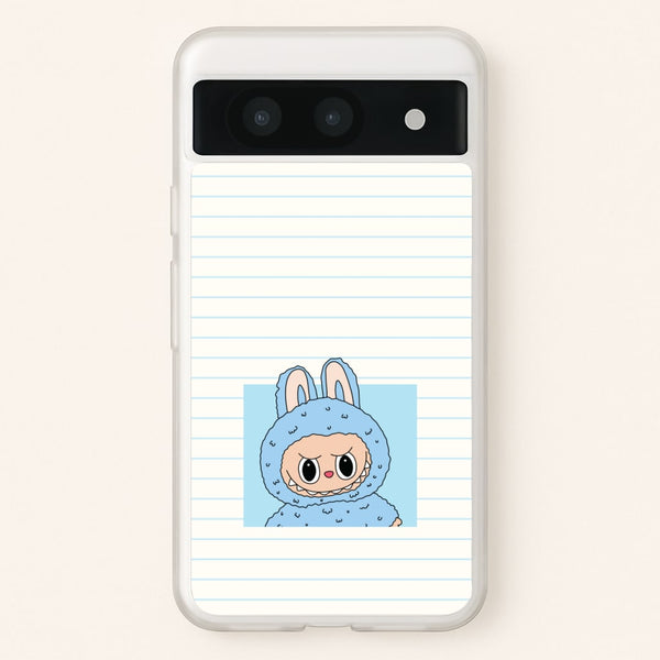 Cute Blue Notebook Monster - Plushy Phone Case for Google Pixel 8a