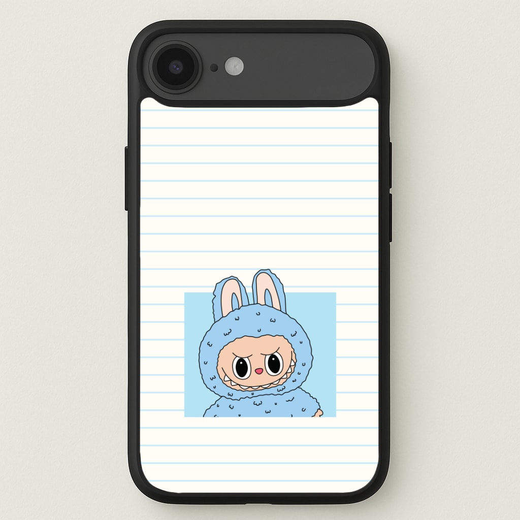 Cute Blue Notebook Monster Phone Case for iPhone 17 Air
