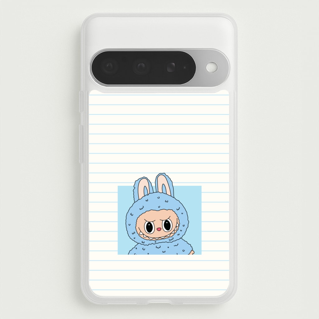 Cute Blue Notebook Monster Phone Case for Google Pixel 10 Pro XL