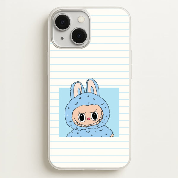 Cute Blue Notebook Monster - Plushy Phone Case for iPhone 13 Mini