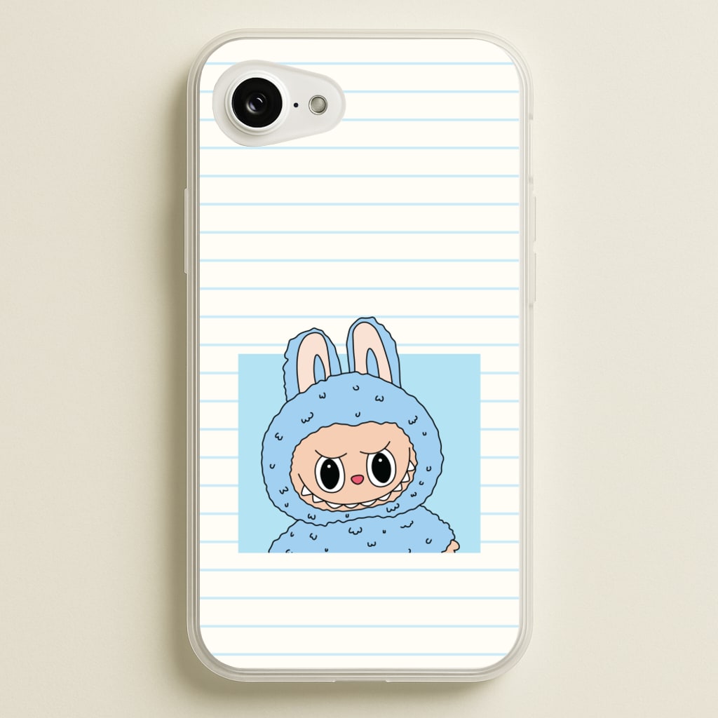 Cute Blue Notebook Monster - Plushy Phone Case for iPhone 16e