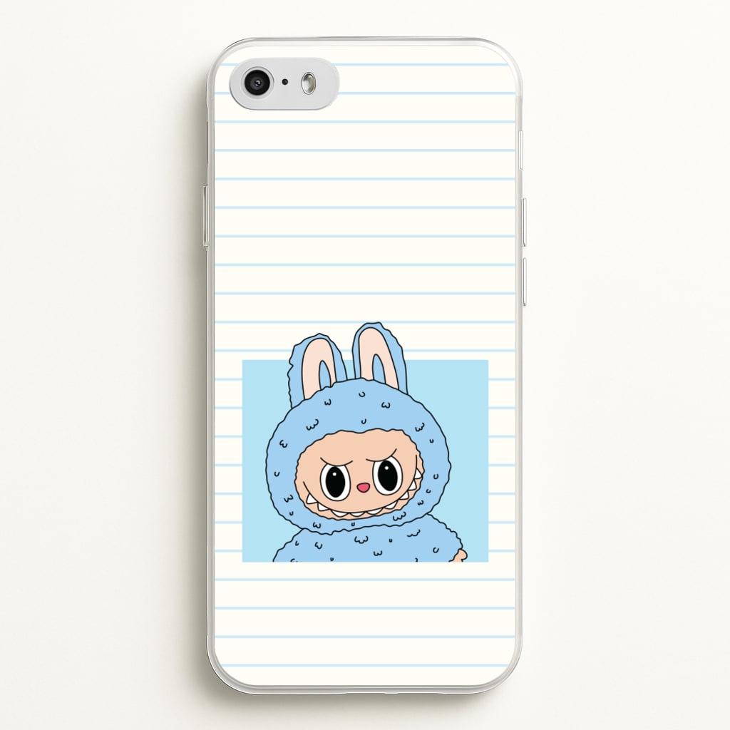 Cute Blue Notebook Monster - Plushy Phone Case for iPhone 5 / 5s / SE 2016