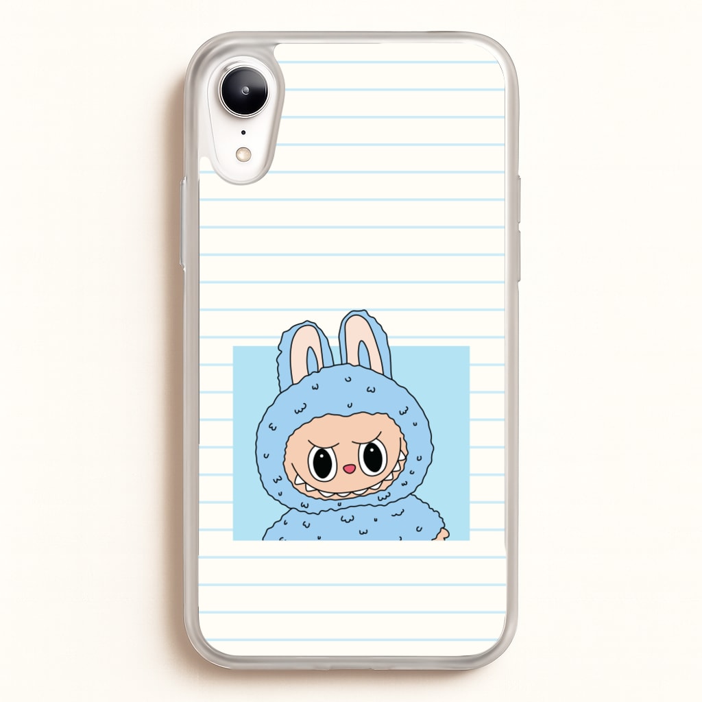 Cute Blue Notebook Monster - Plushy Phone Case for iPhone XR