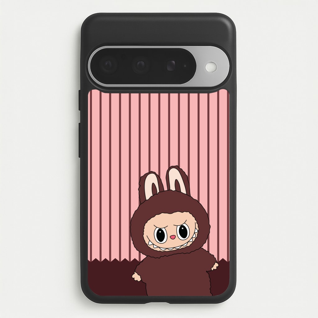 Stripey Cute Brown Monster Phone Case for Google Pixel 10 Pro XL