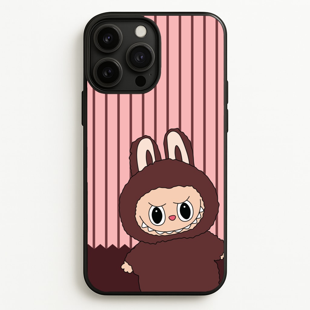Stripey Cute Brown Monster - Plushy Phone Case for iPhone 13 Pro Max