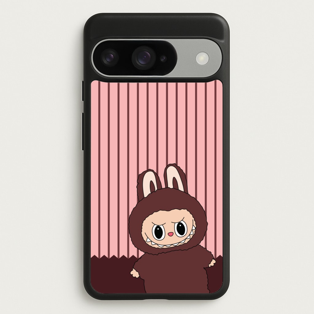 Stripey Cute Brown Monster Phone Case for Google Pixel 10 / 10 Pro