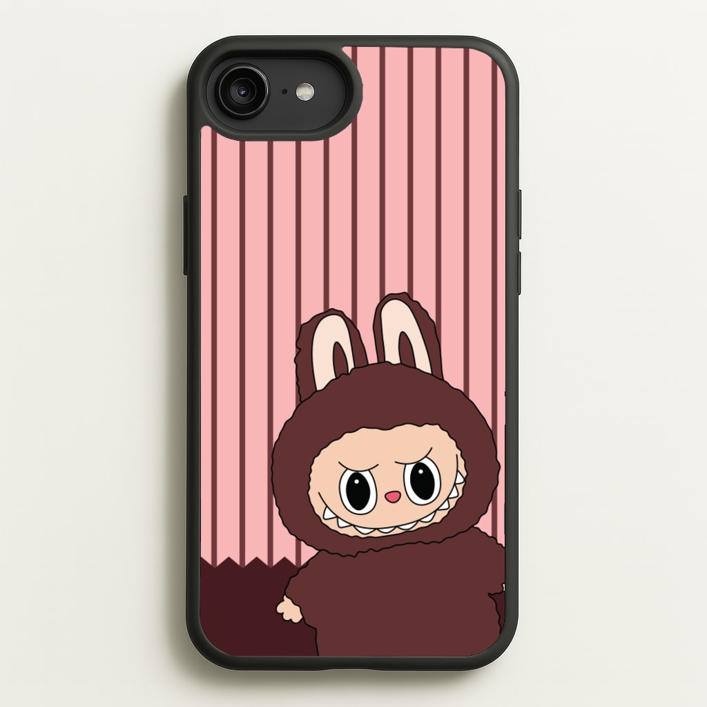 Stripey Cute Brown Monster - Plushy Phone Case for iPhone 6 Plus / 7 Plus / 8 Plus