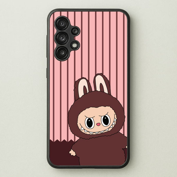 Stripey Cute Brown Monster - Plushy Phone Case for Galaxy A13