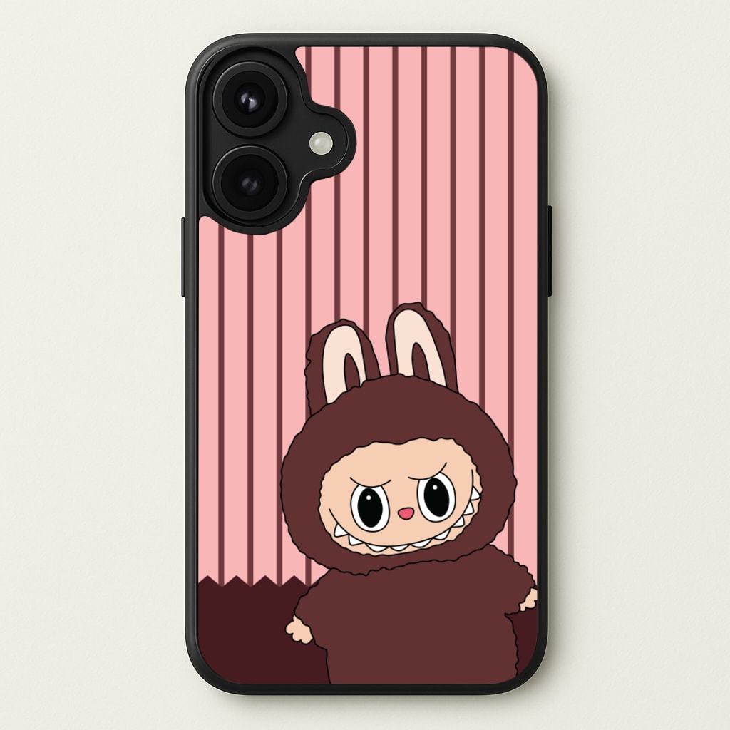 Stripey Cute Brown Monster Phone Case for iPhone 17