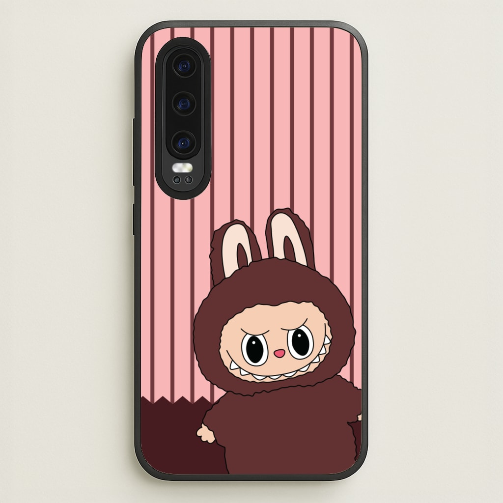 Stripey Cute Brown Monster - Plushy Phone Case for Huawei P30