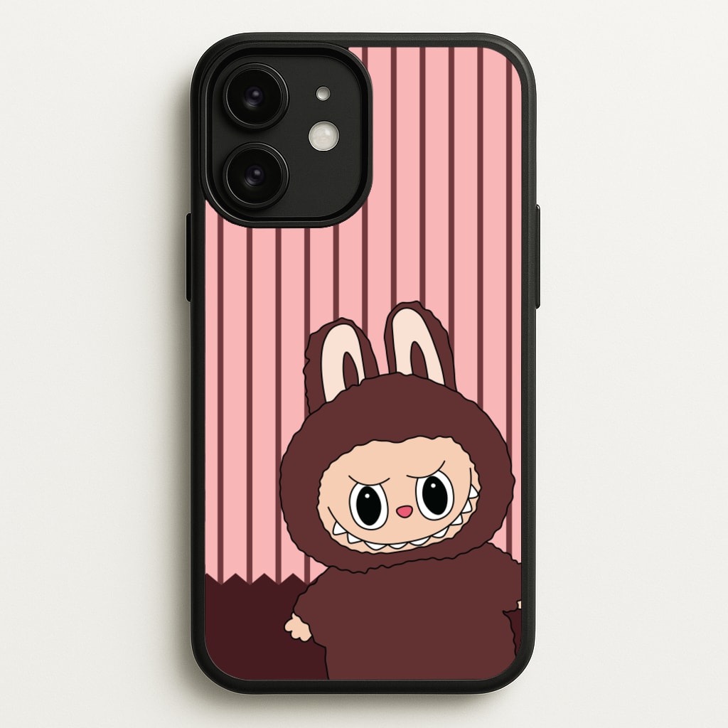 Stripey Cute Brown Monster - Plushy Phone Case for iPhone 11