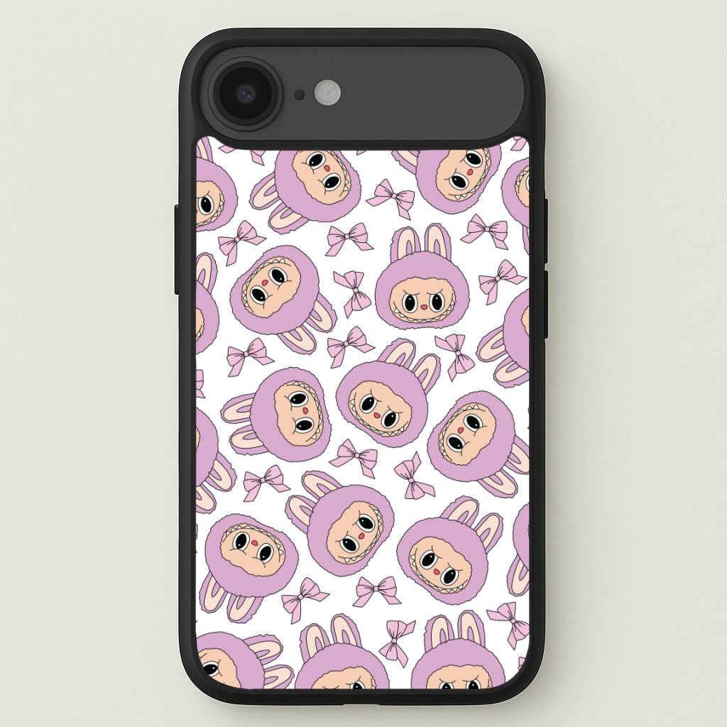 Cute Purple Monster And Bows Pattern Phone Case for iPhone 17 Air
