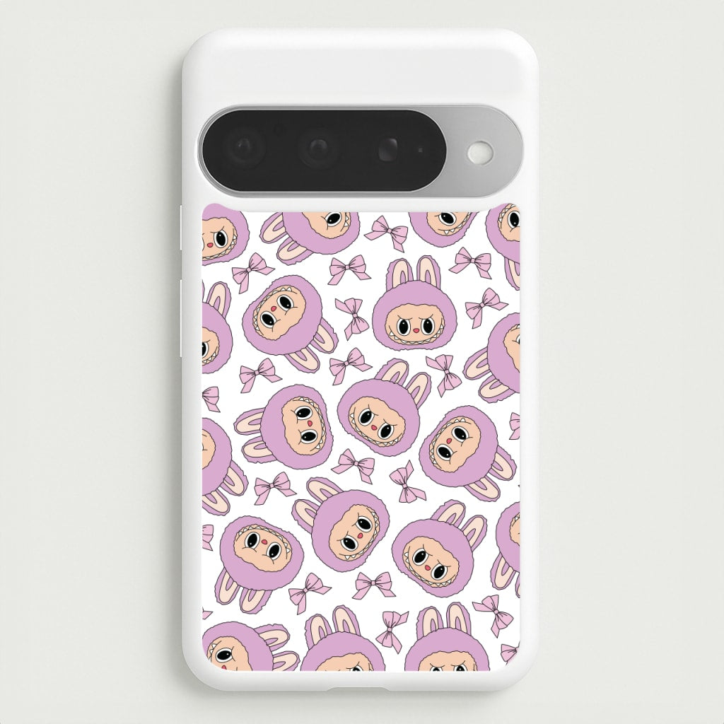 Cute Purple Monster And Bows Pattern Phone Case for Google Pixel 10 Pro XL