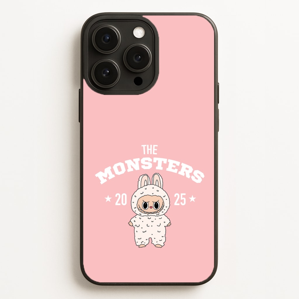 Cute Monster 2025 Pink - Plushy Phone Case for iPhone 16 Pro Max