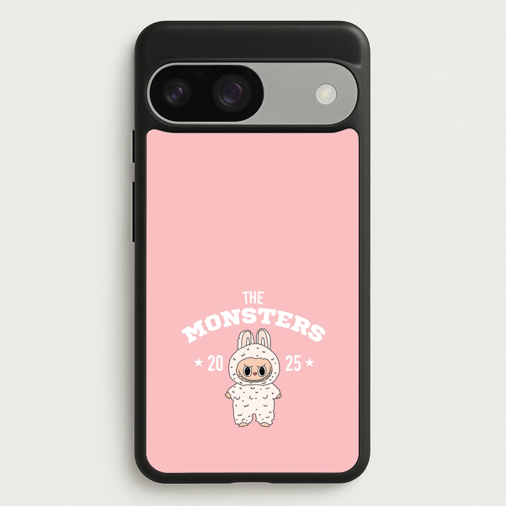 Cute Monster 2025 Pink - Plushy Phone Case for Google Pixel 9 / 9 Pro