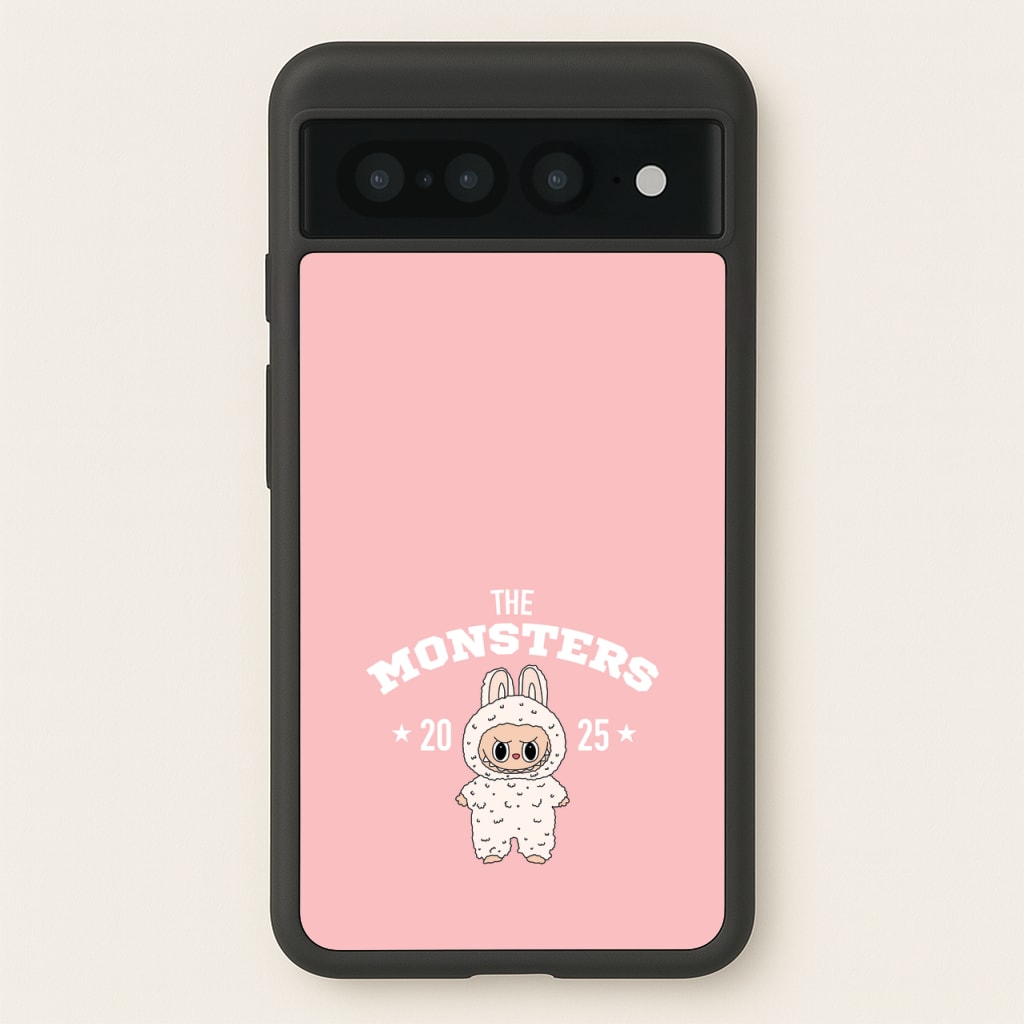 Cute Monster 2025 Pink - Plushy Phone Case for Google Pixel 7 Pro