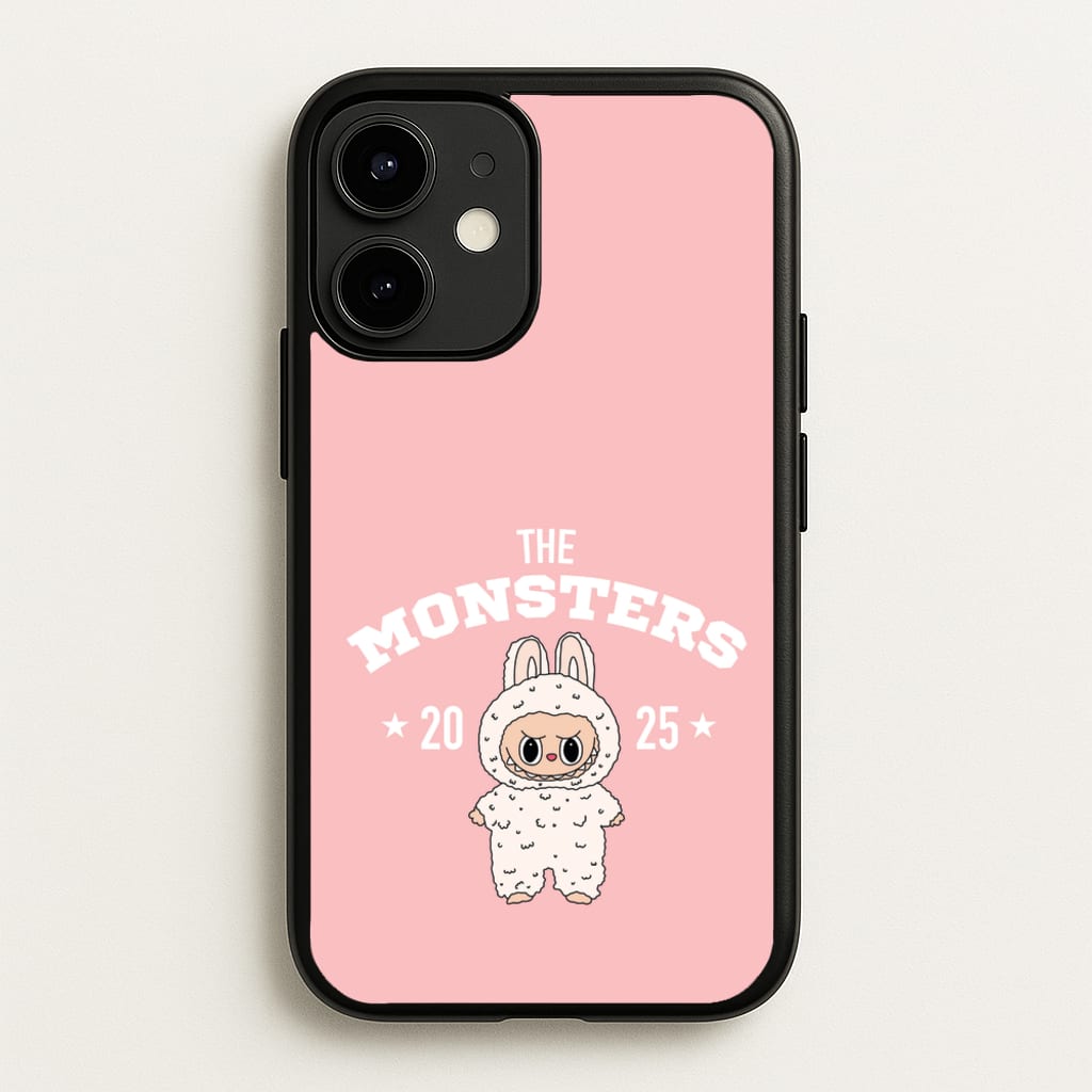 Cute Monster 2025 Pink - Plushy Phone Case for iPhone 12 Mini