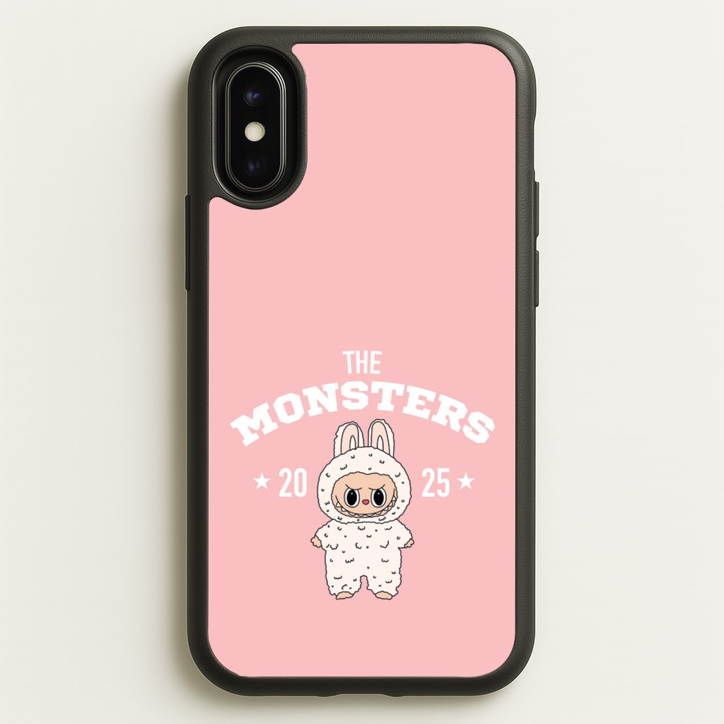 Cute Monster 2025 Pink - Plushy Phone Case for iPhone X / XS
