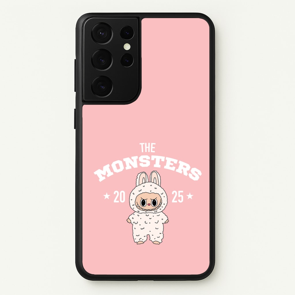 Cute Monster 2025 Pink - Plushy Phone Case for Galaxy S21 Ultra