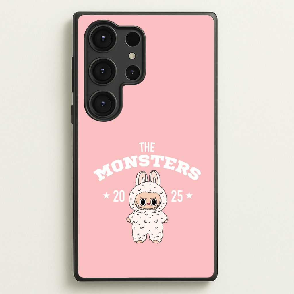 Cute Monster 2025 Pink - Plushy Phone Case for Galaxy S25 Ultra