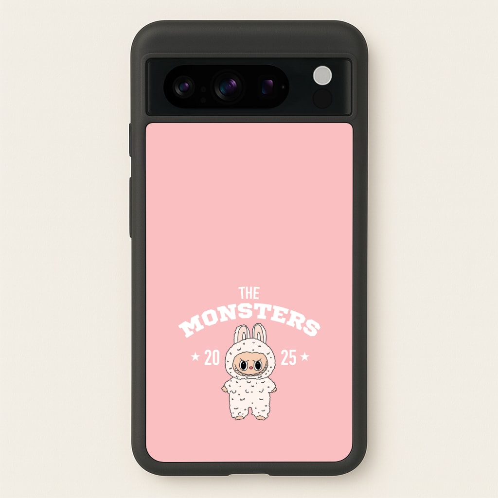 Cute Monster 2025 Pink - Plushy Phone Case for Google Pixel 8 Pro