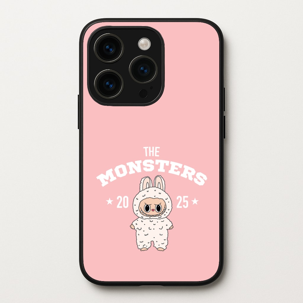 Cute Monster 2025 Pink - Plushy Phone Case for iPhone 15 Pro