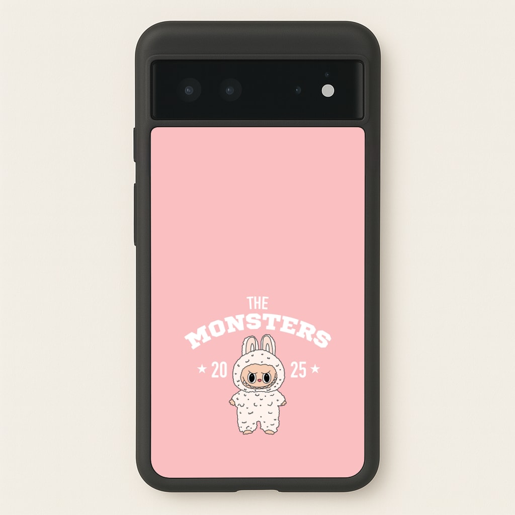 Cute Monster 2025 Pink - Plushy Phone Case for Google Pixel 6