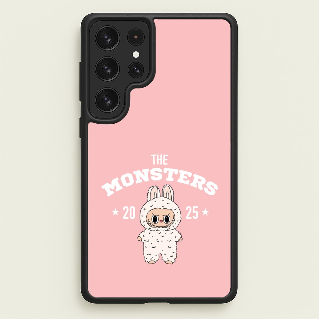 Cute Monster 2025 Pink - Plushy Phone Case for Galaxy S23 Ultra