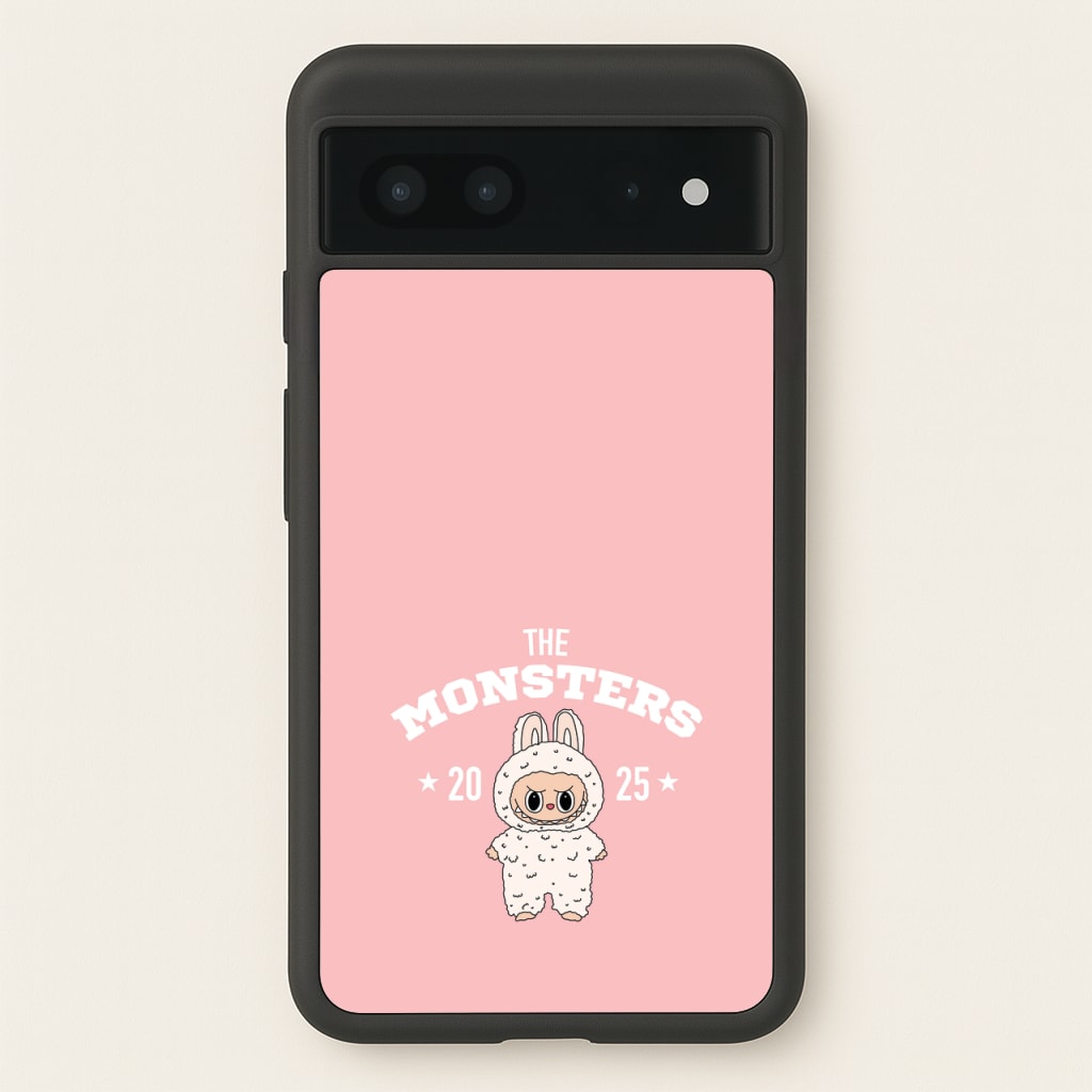 Cute Monster 2025 Pink - Plushy Phone Case for Google Pixel 7