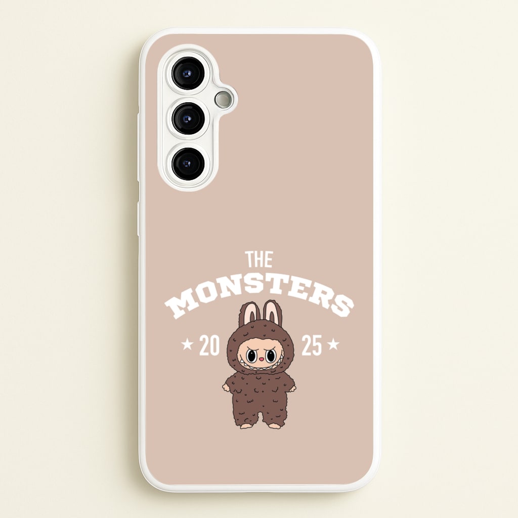 Cute Monster 2025 Biege - Plushy Phone Case for Galaxy A54