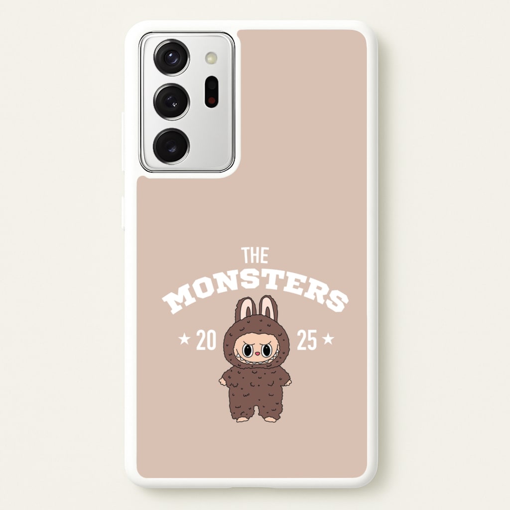 Cute Monster 2025 Biege - Plushy Phone Case for Galaxy Note 20 Ultra