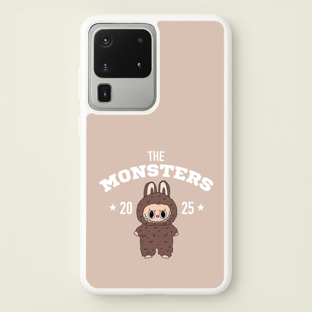 Cute Monster 2025 Biege - Plushy Phone Case for Galaxy S20 Ultra