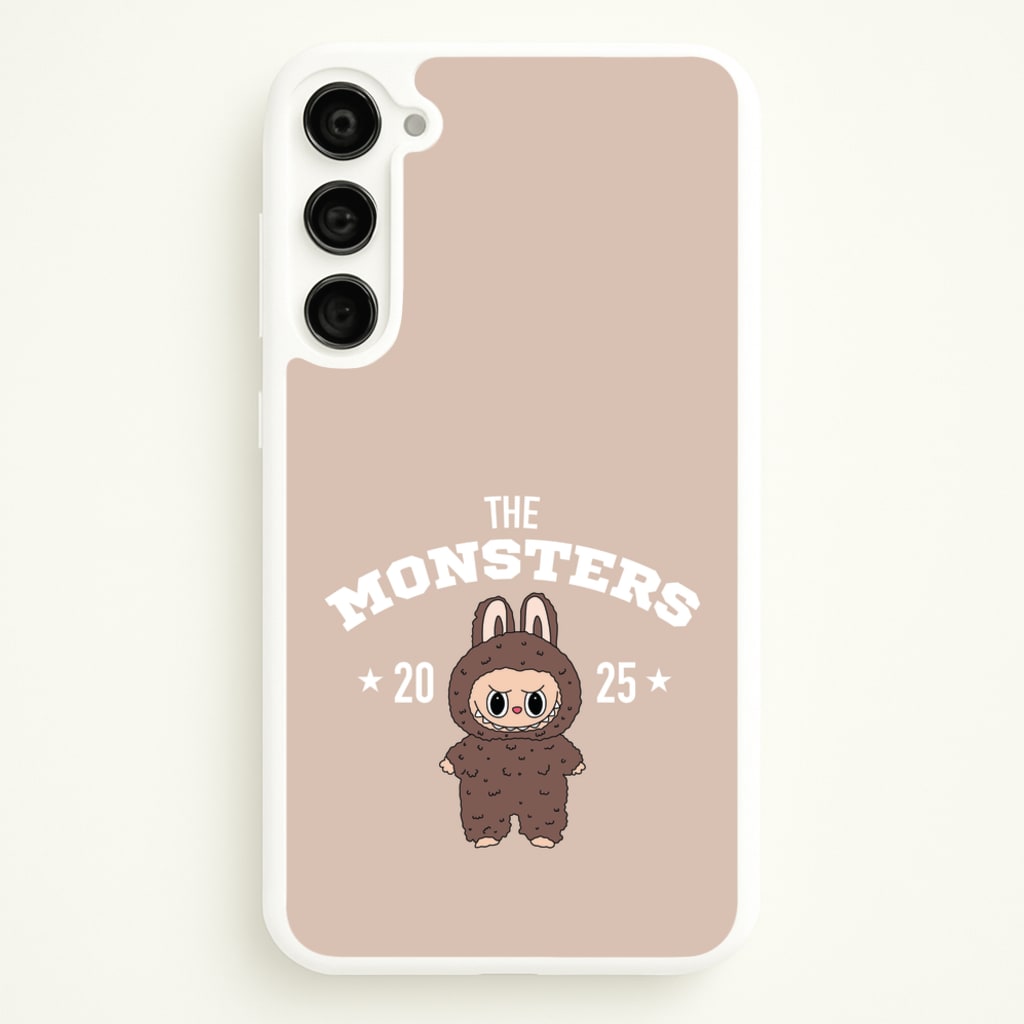 Cute Monster 2025 Biege - Plushy Phone Case for Galaxy S23