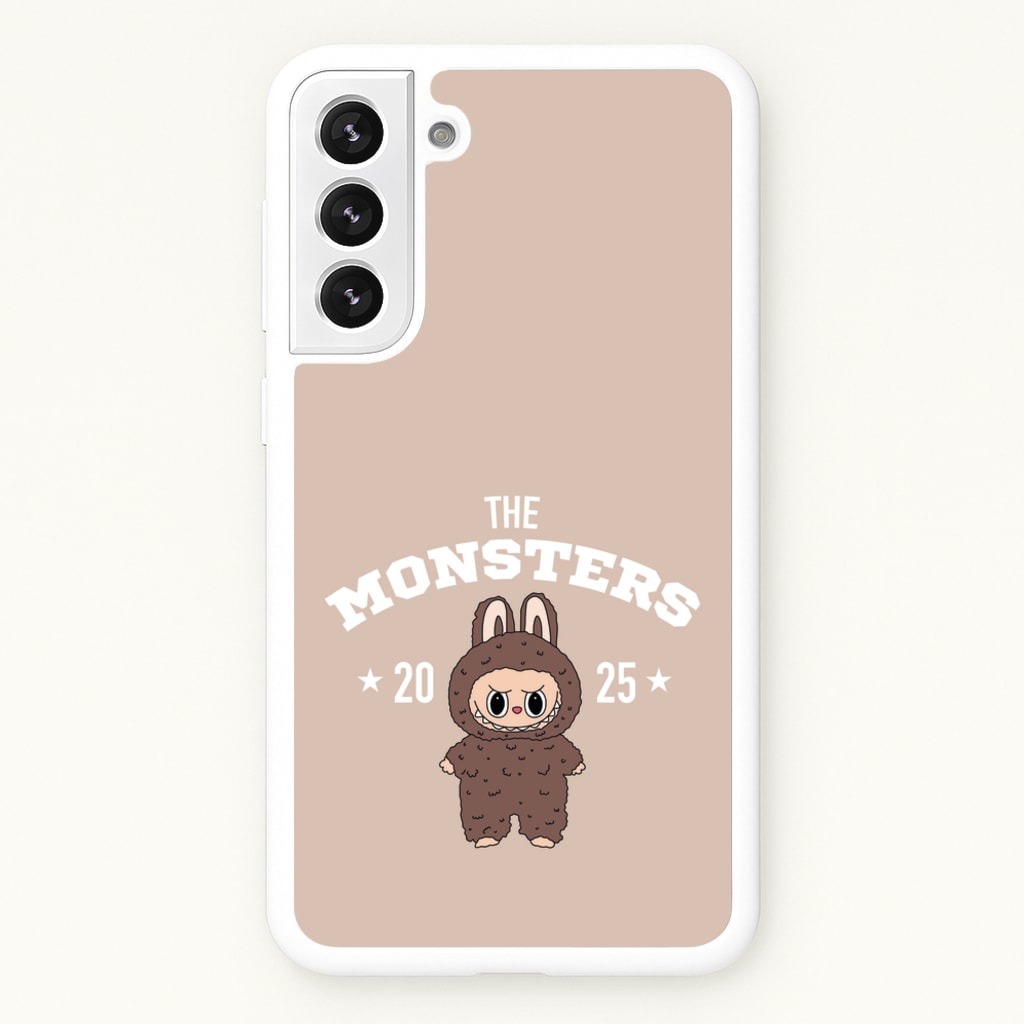 Cute Monster 2025 Biege - Plushy Phone Case for Galaxy S21FE