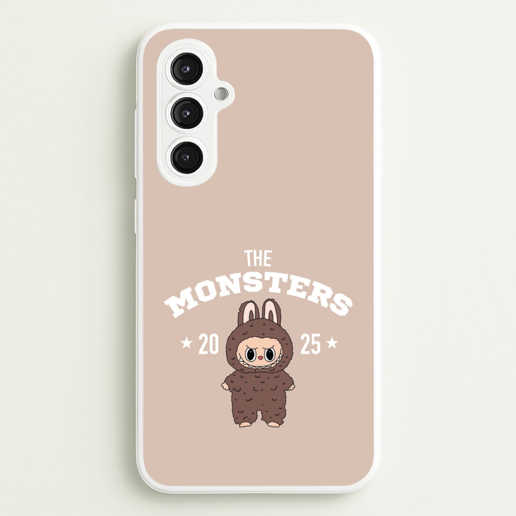 Cute Monster 2025 Biege - Plushy Phone Case for Galaxy S23FE