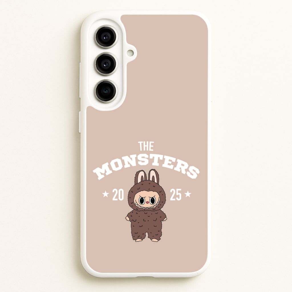 Cute Monster 2025 Biege - Plushy Phone Case for Galaxy A56
